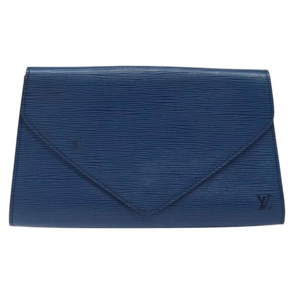 LOUIS VUITTON Epi Art Deco Clutch Bag Blue - Picture 1 of 16